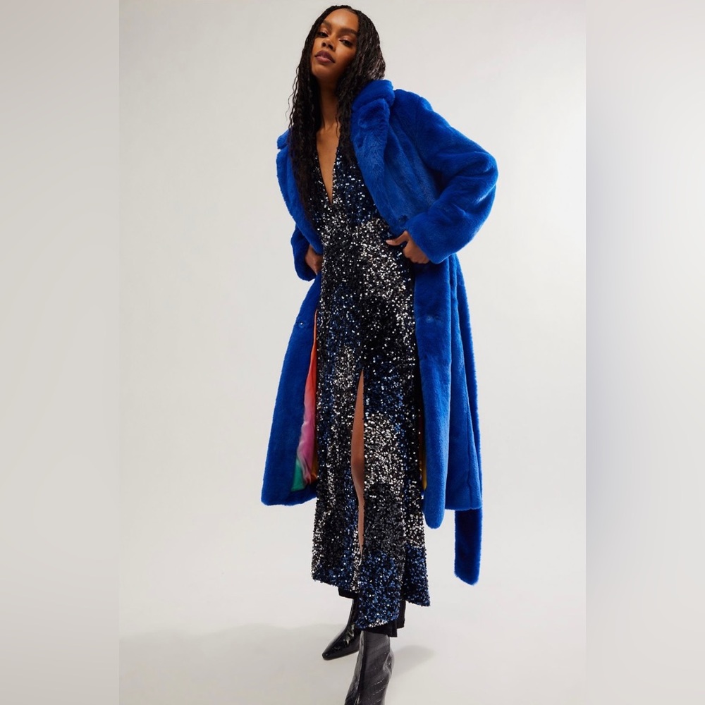 Brand NEW Apparis Mona Coat in Varsity Blue